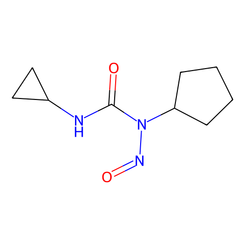 1-Cyclopentyl-3-cyclopropyl-1-nitrosourea structure