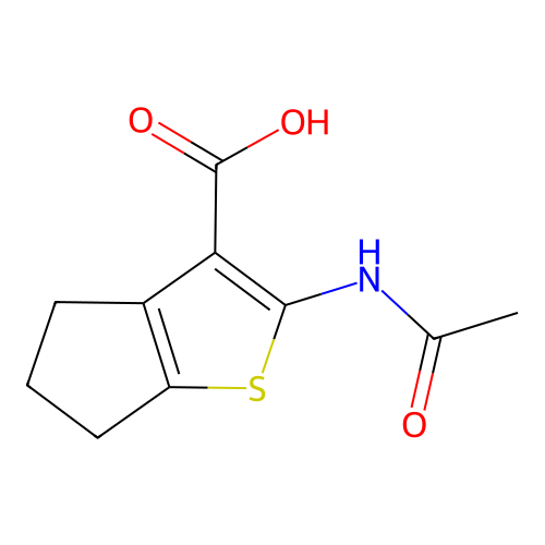 2-acetamido-4H,5H,6H-cyclopenta[b]thiophene-3-carboxylic acid structure