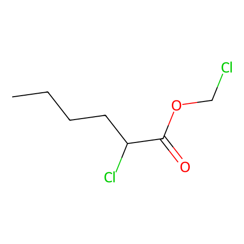 Chloromethyl 2-chlorohexanoate structure