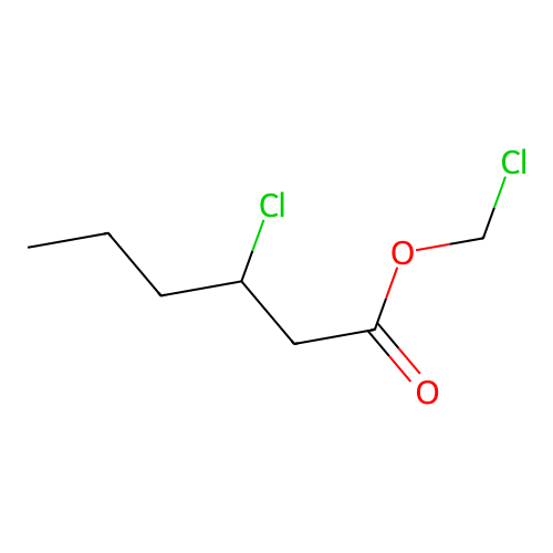 Chloromethyl 3-chlorohexanoate structure