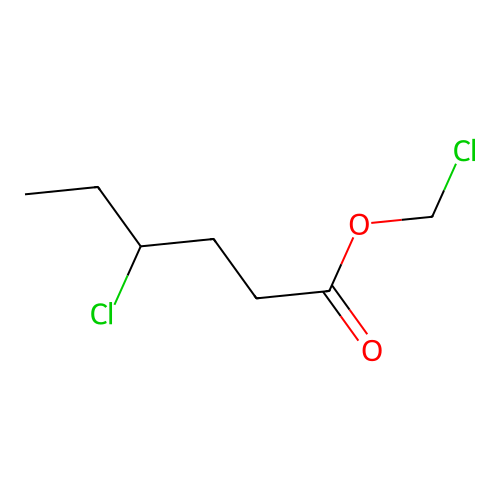 Chloromethyl 4-chlorohexanoate structure