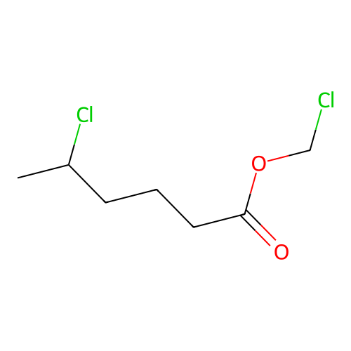 Chloromethyl 5-chlorohexanoate structure