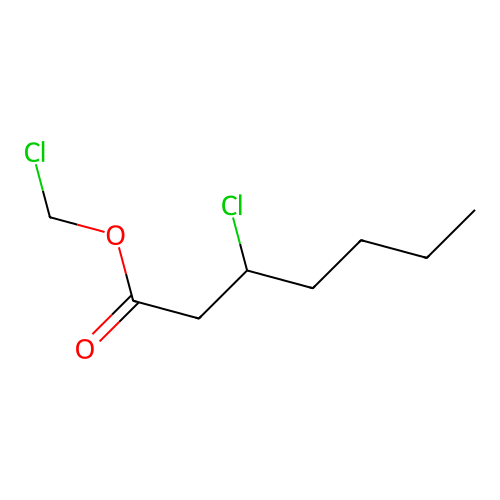 Chloromethyl 3-chloroheptanoate structure