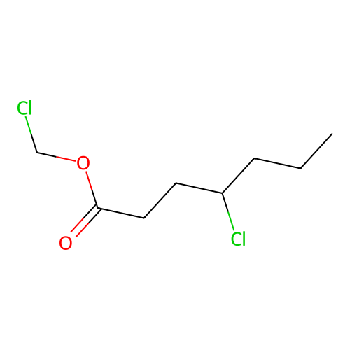 Chloromethyl 4-chloroheptanoate structure