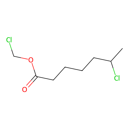 Chloromethyl 6-chloroheptanoate structure
