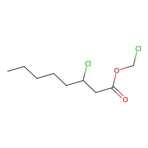 Chloromethyl 3-chloro-octanoate structure