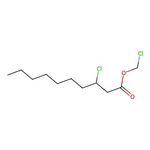 3-Chlorodecanoic acid, chloromethyl ester structure
