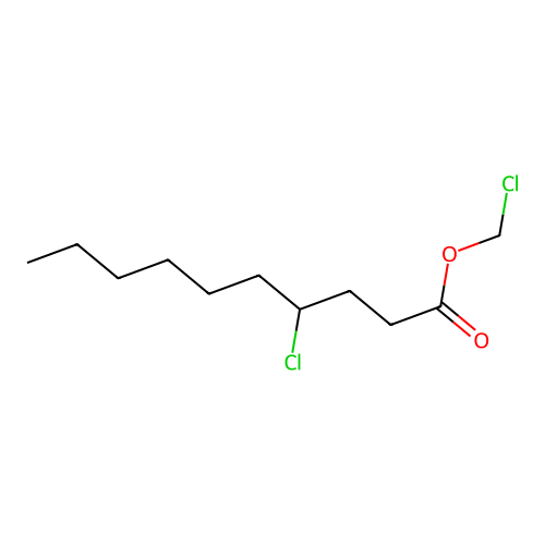 Chloromethyl 4-chlorodecanoate structure