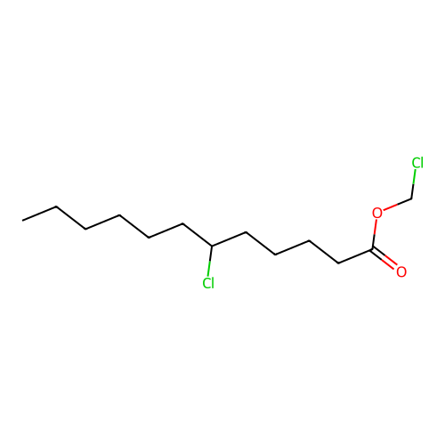 Chloromethyl 6-chlorododecanoate structure