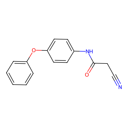 2-cyano-N-(4-phenoxyphenyl)acetamide structure