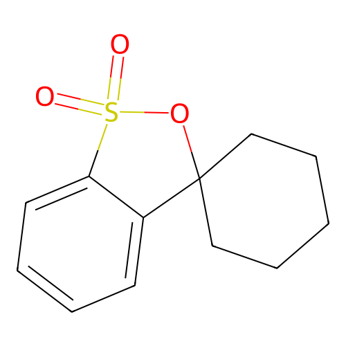 Spiro(3H-2,1-benzoxathiole-3,1'-cyclohexane), 1,1-dioxide structure