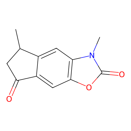2H-Indeno[5,6-d]oxazole-2,7(3H)-dione, 5,6-dihydro-3,5-dimethyl- structure