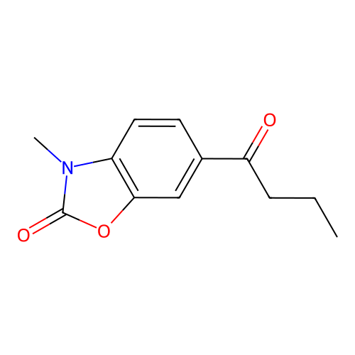 2(3H)-Benzoxazolone, 3-methyl-6-(1-oxobutyl)- structure