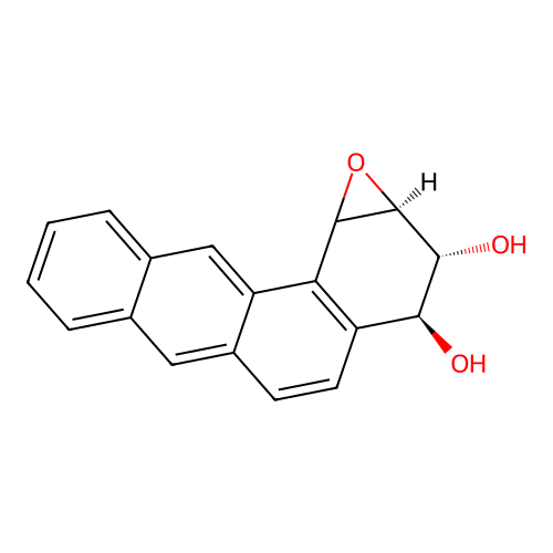 (+)-(3S,4R)-Epoxy-1,2,3,4-tetrahydrobenz(a)anthracene structure