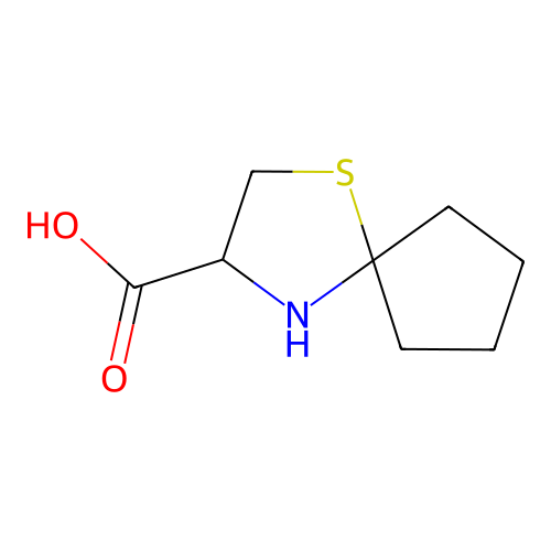 1-Thia-4-azaspiro[4.4]nonane-3-carboxylic acid structure