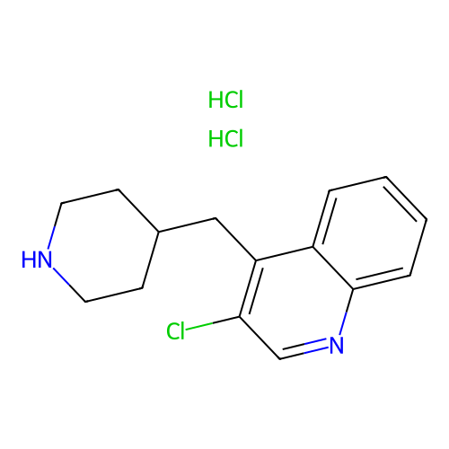 Quinoline, 3-chloro-4-(4-piperidinylmethyl)-, dihydrochloride structure