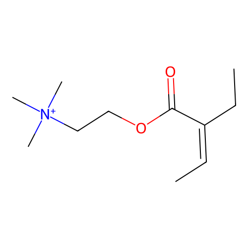 Ethanaminium, 2-[(2-ethyl-1-oxo-2-butenyl)oxy]-N,N,N-trimethyl- structure