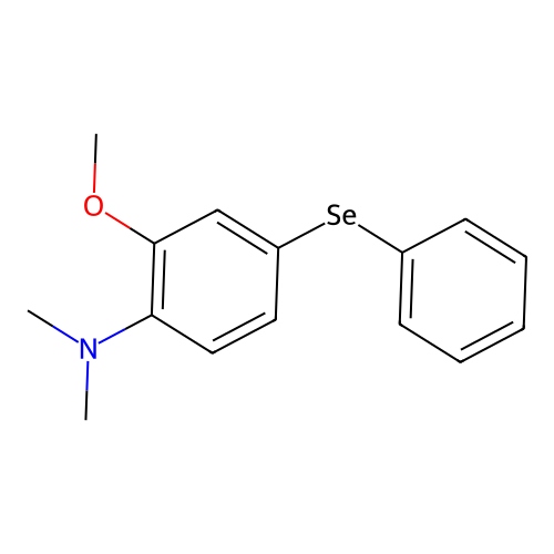2-methoxy-N,N-dimethyl-4-phenylselanylaniline structure