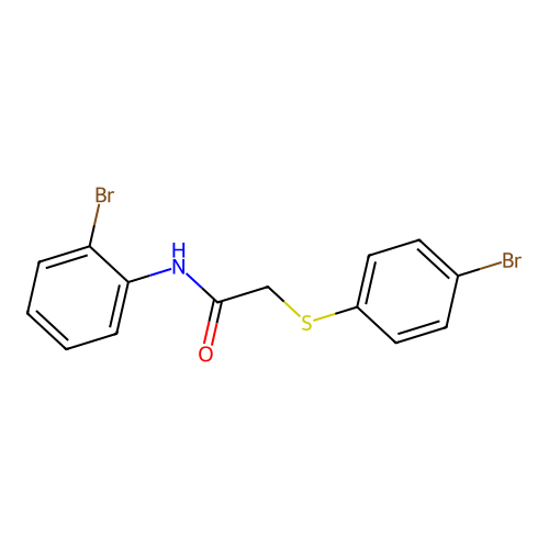 N-(2-bromophenyl)-2-[(4-bromophenyl)sulfanyl]acetamide structure