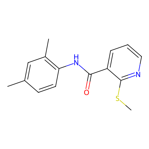 N-(2,4-dimethylphenyl)-2-methylsulfanylpyridine-3-carboxamide structure