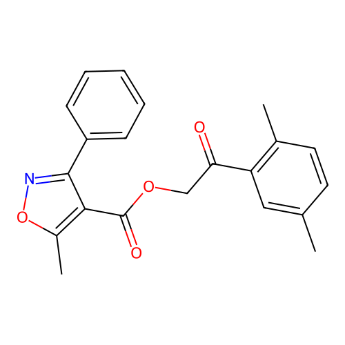 [2-(2,5-Dimethylphenyl)-2-oxoethyl] 5-methyl-3-phenyl-1,2-oxazole-4-carboxylate structure