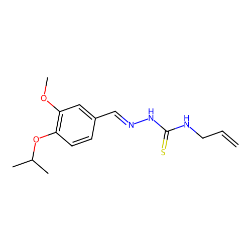 4-isopropoxy-3-methoxybenzaldehyde N-allylthiosemicarbazone structure