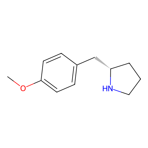 (2S)-2-[(4-methoxyphenyl)methyl]pyrrolidine structure