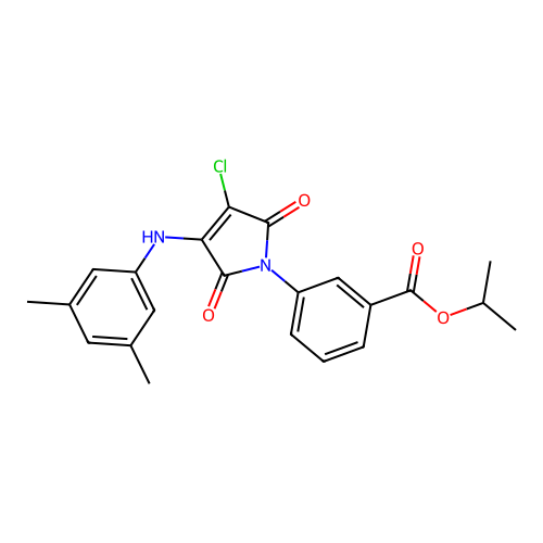 Propan-2-yl 3-[3-chloro-4-(3,5-dimethylanilino)-2,5-dioxopyrrol-1-yl]benzoate structure