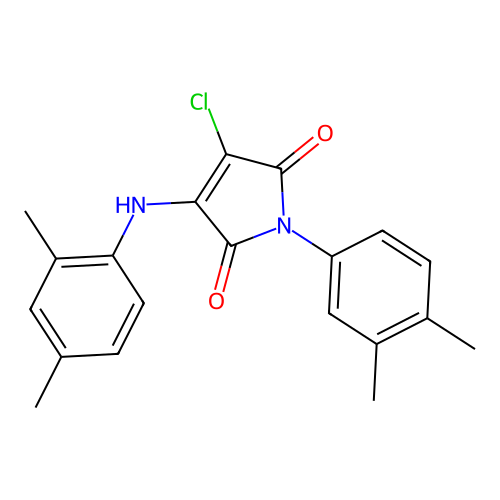 3-Chloro-4-(2,4-dimethylanilino)-1-(3,4-dimethylphenyl)pyrrole-2,5-dione structure