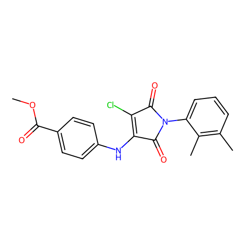 Methyl 4-[[4-chloro-1-(2,3-dimethylphenyl)-2,5-dioxopyrrol-3-yl]amino]benzoate structure