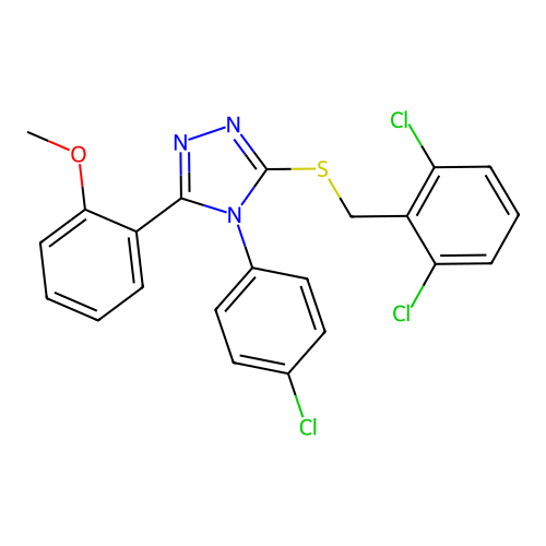 C22H16Cl3N3OS structure