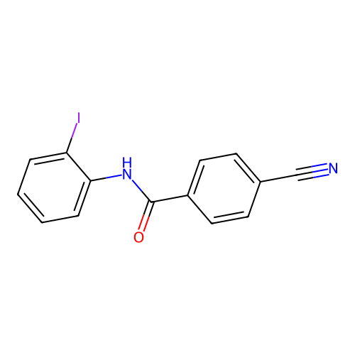 4-cyano-N-(2-iodophenyl)benzamide structure