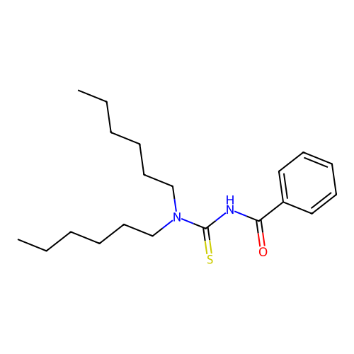 N-(dihexylcarbamothioyl)benzamide structure