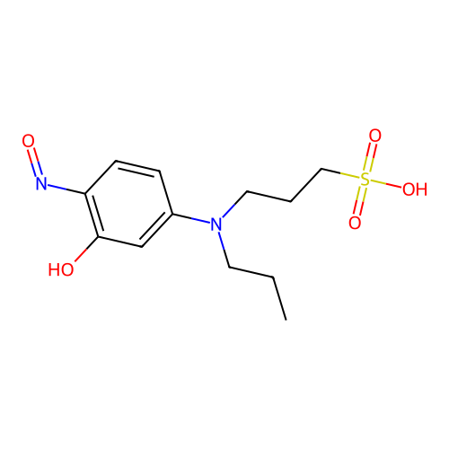 3-(3-Hydroxy-4-nitroso-N-propylanilino)propanesulfonic acid structure