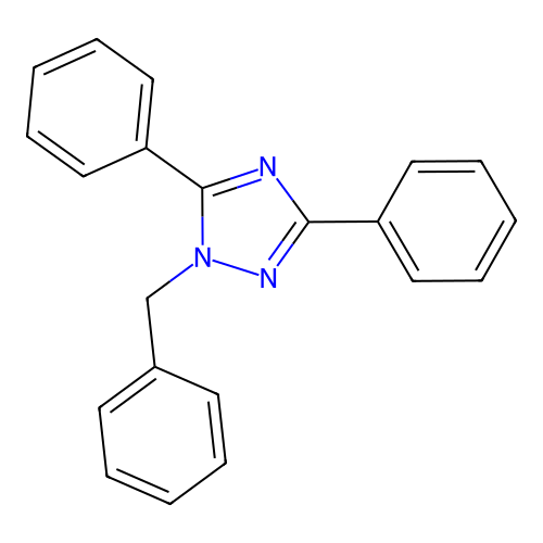 1-Benzyl-3,5-diphenyl-1,2,4-triazole structure