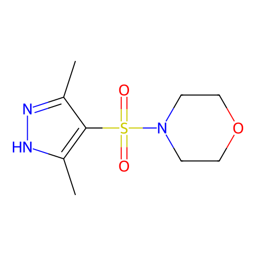 4-[(3,5-dimethyl-1H-pyrazol-4-yl)sulfonyl]morpholine structure