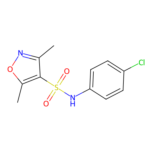N-(4-chlorophenyl)-3,5-dimethyl-1,2-oxazole-4-sulfonamide structure