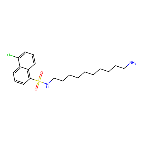 N-(10-aminodecyl)-5-chloronaphthalene-1-sulfonamide structure