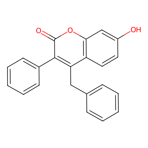 4-Benzyl-7-hydroxy-3-phenylcoumarin structure