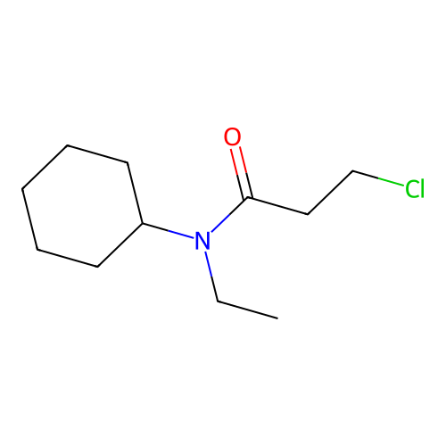 3-chloro-N-cyclohexyl-N-ethylpropanamide structure