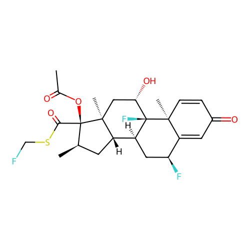 Fluticasone acetate structure