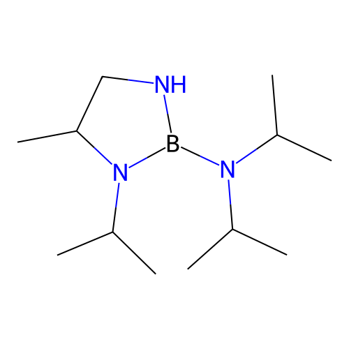5-methyl-N,N,1-tri(propan-2-yl)-1,3,2-diazaborolidin-2-amine structure