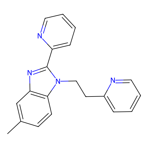 5-Methyl-2-(2-pyridinyl)-1-(2-(2-pyridinyl)ethyl)-1H-benzimidazole structure