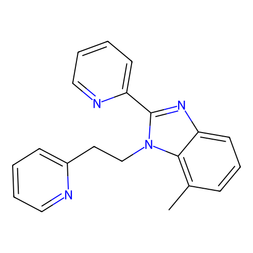 7-Methyl-2-pyridin-2-yl-1-(2-pyridin-2-ylethyl)benzimidazole structure