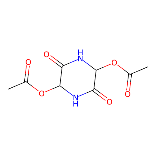3,6-Dioxopiperazine-2,5-diyl diacetate structure