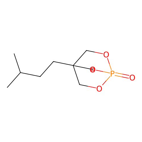 2,6,7-Trioxa-1-phosphabicyclo(2.2.2)octane, 4-(3-methylbutyl)-, 1-oxide structure