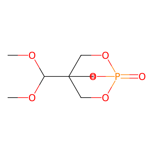 2,6,7-Trioxa-1-phosphabicyclo(2.2.2)octane, 4-(dimethoxymethyl)-, 1-oxide structure