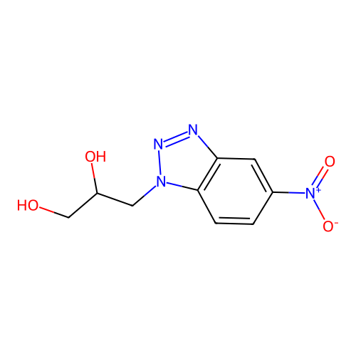3-(5-Nitrobenzotriazol-1-yl)propane-1,2-diol structure