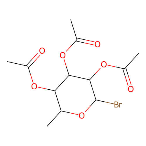 (2S,3R,4R,5S,6S)-2-Bromo-6-methyltetrahydro-2H-pyran-3,4,5-triyl triacetate structure