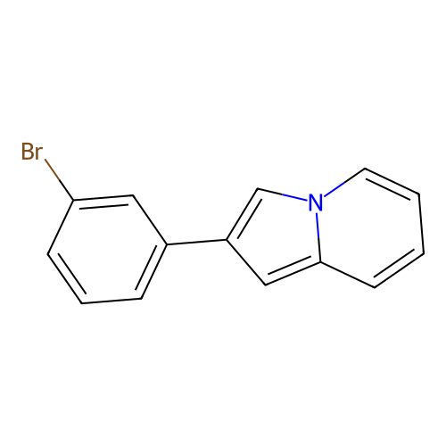2-(3-Bromophenyl)indolizine structure